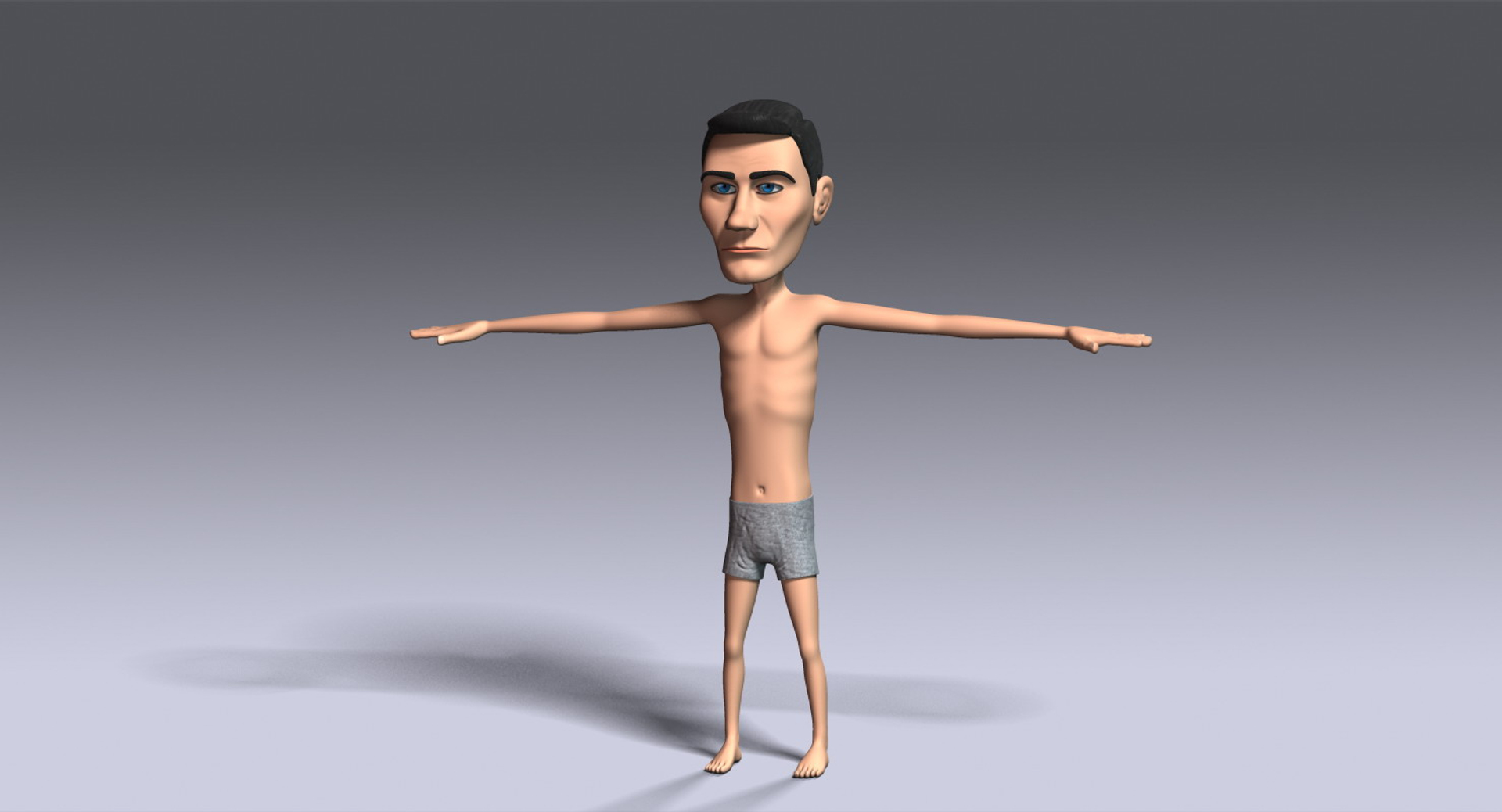 3D Cartoon Skinny Guy Rigged Character Model - TurboSquid 1327050