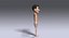 3D cartoon skinny guy rigged character model