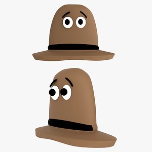 Expressive Cartoon Hat Character