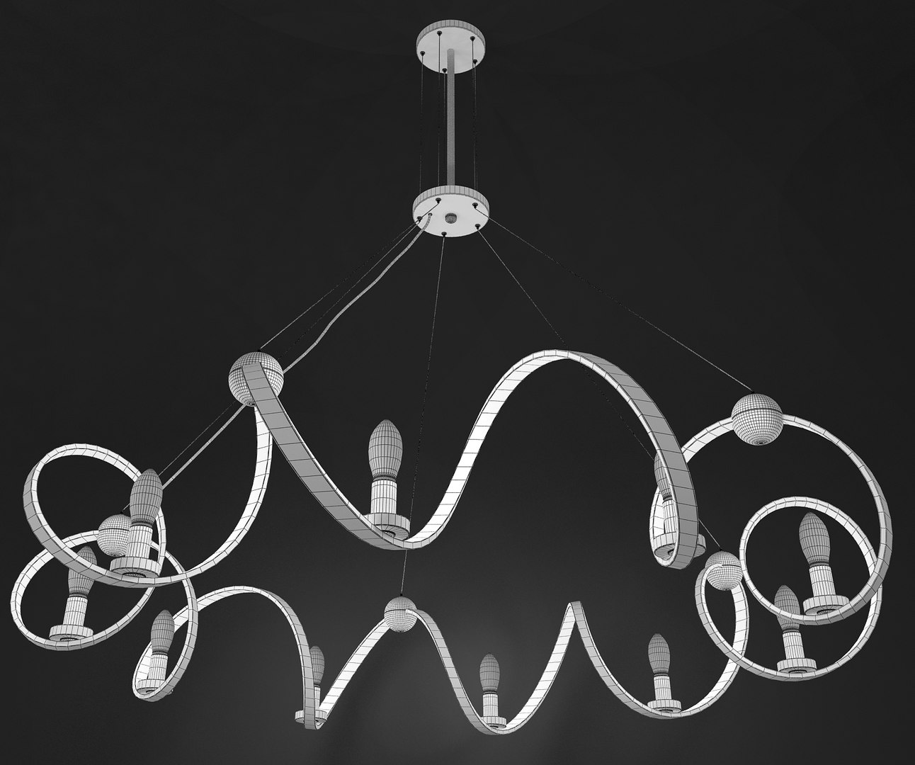 Ringmaster Silver Chandelier
