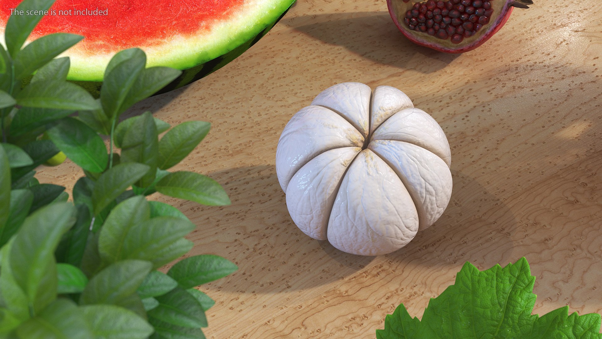 3D Peeled Mangosteen Fruit Model - TurboSquid 2147280