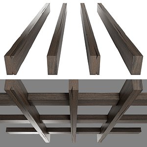 wooden beams 3D model