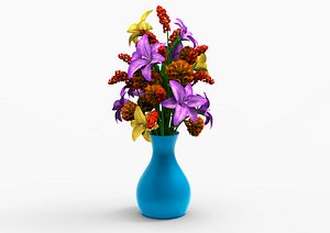 3D flowers vase