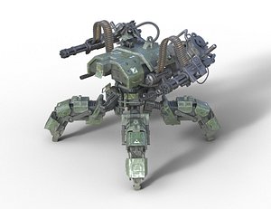3D model Sci-Fi  Heavy Quad Mech Spider