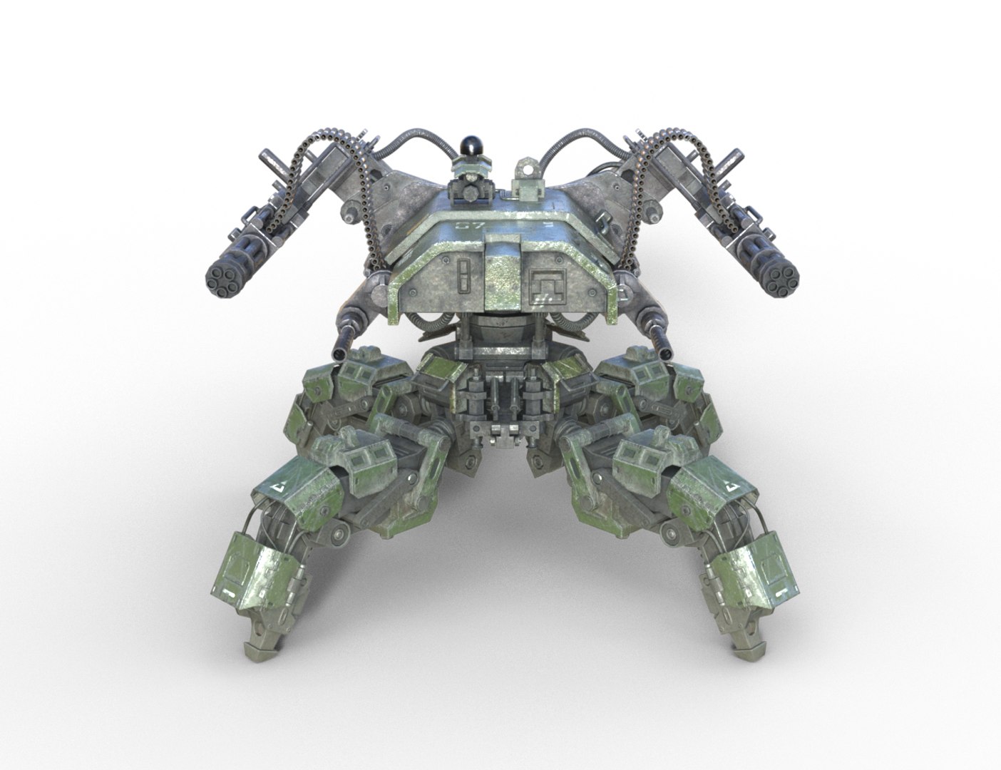 3D model Sci-Fi  Heavy Quad Mech Spider https://p.turbosquid.com/ts-thumb/Zo/vdWHEu/tQ/robosecurity01/png/1789301223/1920x1080/fit_q87/b45481a7a9b12fe8a4223baf6fc6a510390756e8/robosecurity01.jpg