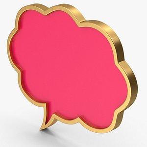 3D Speech Bubble Symbol model