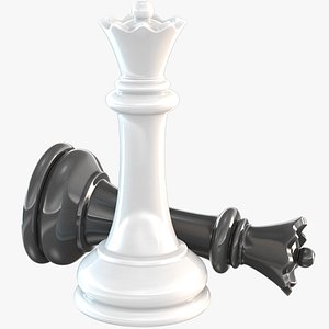 chessmen queen chess 3D model