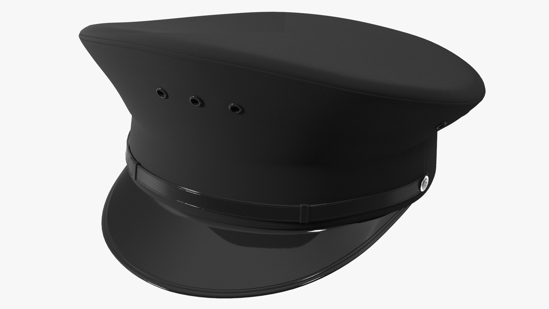 Police Officer Service Cap 3D model preview
