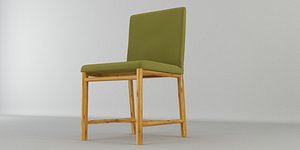 3d beech wood chair model