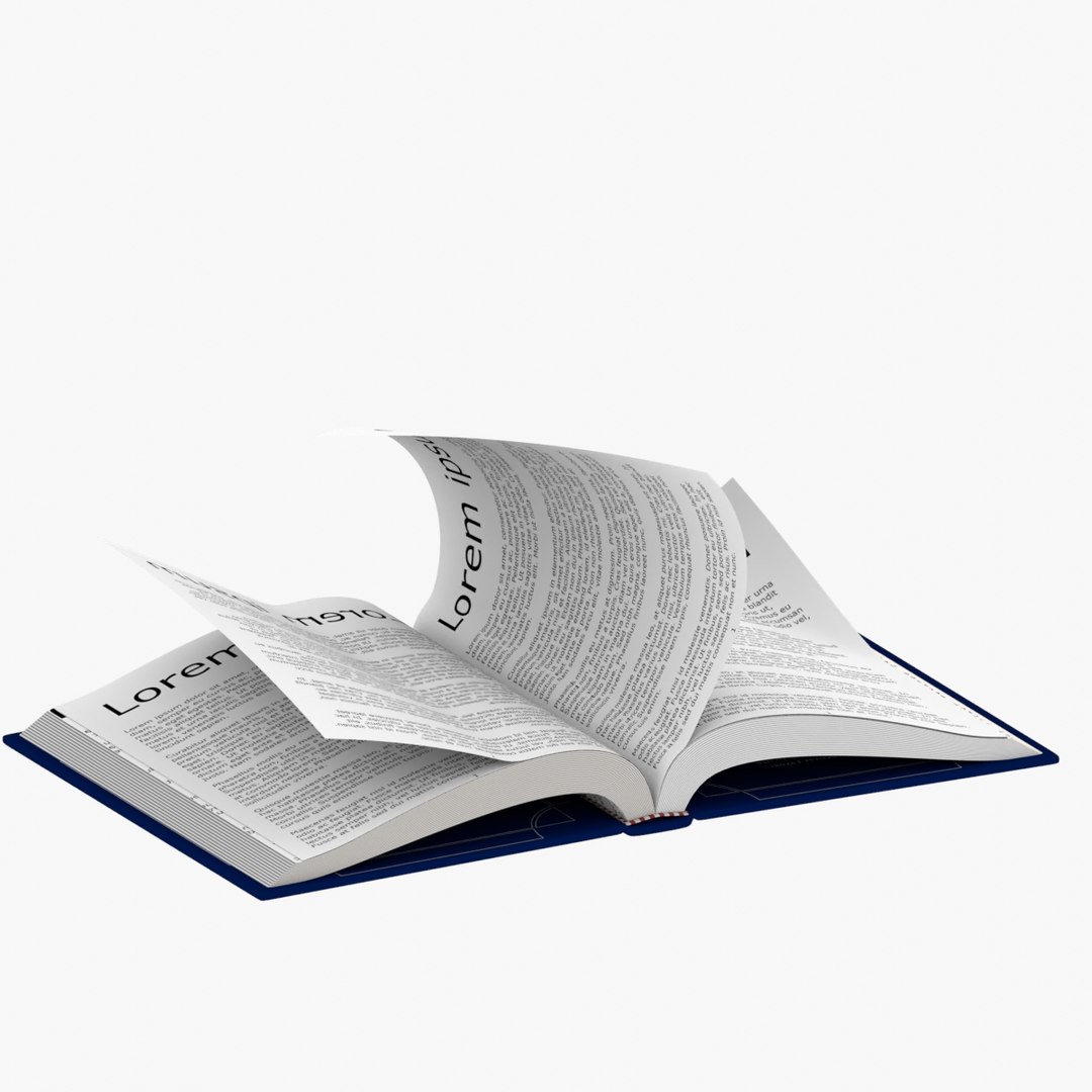 3D Blue Cover Rigged Book model - TurboSquid 2065039