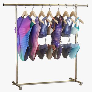 Swimsuit rack 3D model