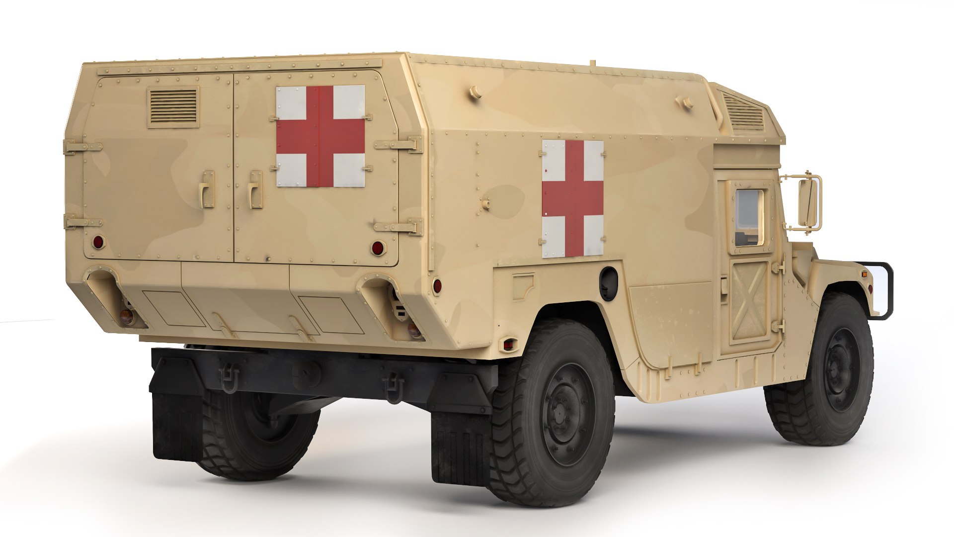 3D Model Humvee Military M996A1 Ambulance 2004 - TurboSquid 2010504