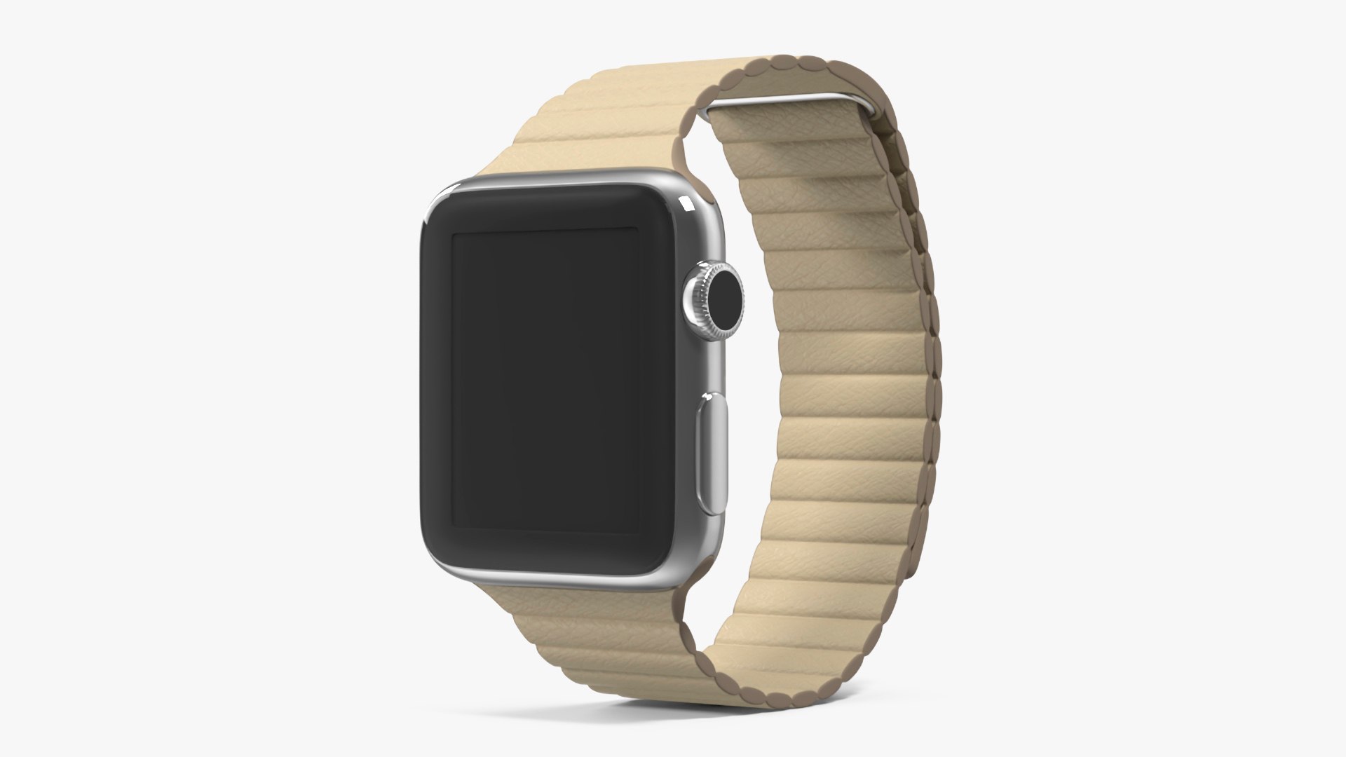 Apple Watch with Magnetic Leather Loop 3D model preview