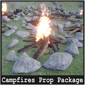 3D Ultimate Campfires Package  42 Assets model