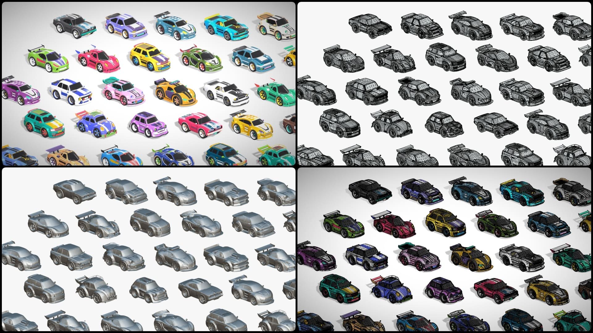 Tiny Sports Car Pack - 66 Low Poly Cute Toon Style Mini Racing Cars Chibi Style 3D https://p.turbosquid.com/ts-thumb/Zp/OdG8S2/X2/collage5/jpg/1757915914/1920x1080/fit_q87/176c401b299ff7533fb9878b33019521628a0467/collage5.jpg