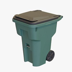 3D Two-Wheel Heavy Duty Trash Cart
