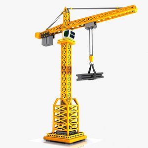 3d model toon tower crane