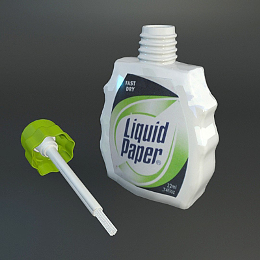 liquid paper 3d model