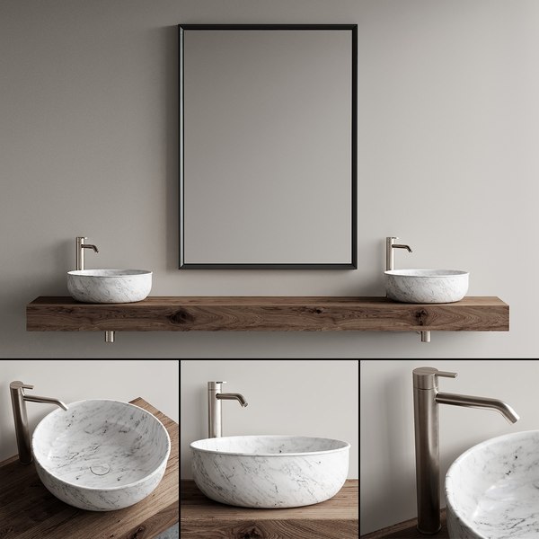 3d Vanity Bathroom Mirror Model, Bathroom Mirror Vanity