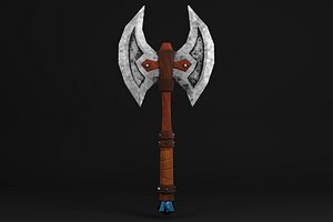 Vikings Axe PBR lowpoly 3D model