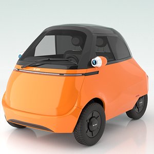 3D model Microlino electric scooter car Orange