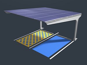 Solar carport for disabled 25U10 3D model