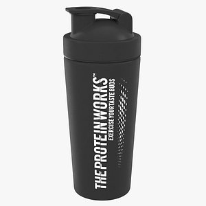 The Protein Works Matte Black Protein Shaker 3D model