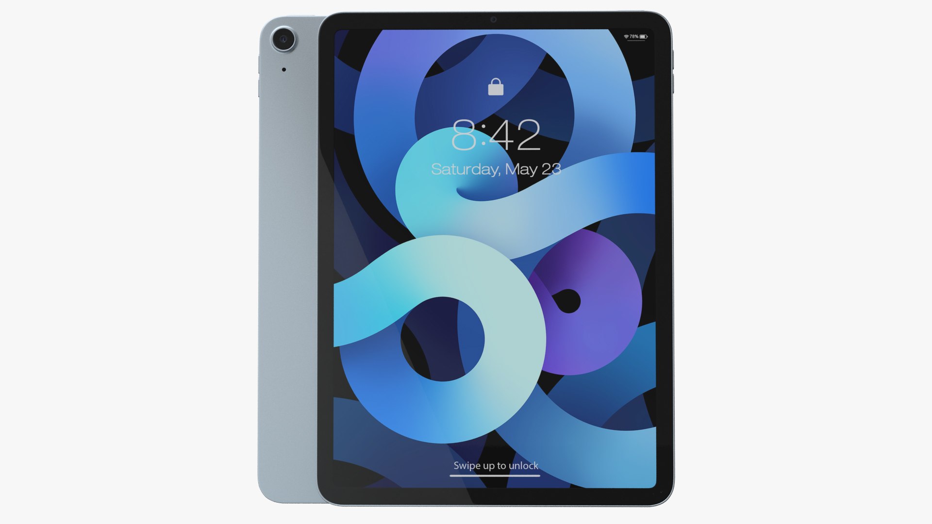 Apple iPad Air 4 2020 Sky Blue 3D model preview