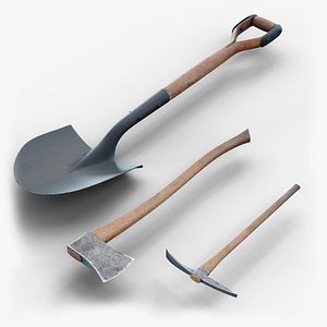 3ds tools shovel pickaxe ax