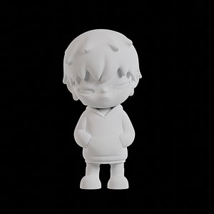3D Hirono hoodie for print model