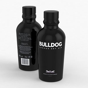 3D model Alcohol Bottle Bulldog London Dry Gin 700ml 2023