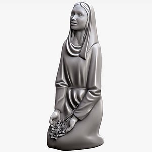 Holy Virgin woman monument for cnc