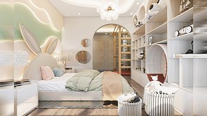 Child Bedroom 03 - SuperCAT - MAX FBX OBJ SKP DEA Simlab 3D model