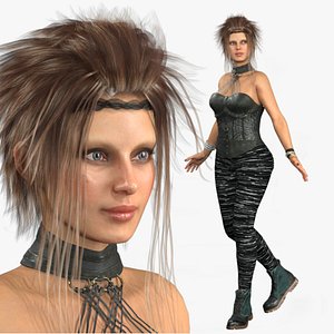 Realistic Rigged Style Woman-Anna Character