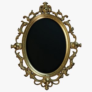 Oval Mirror Frame PBR model