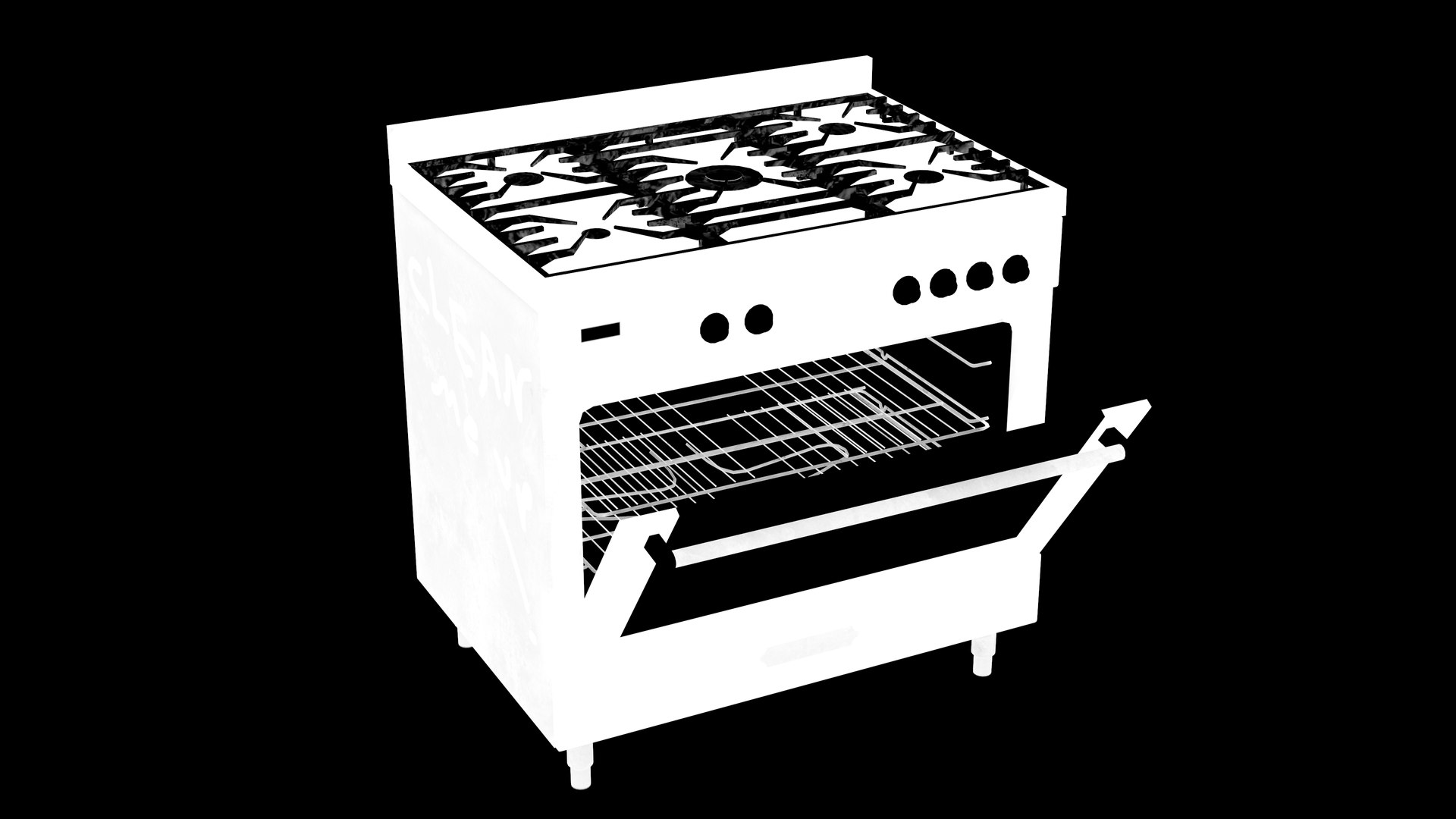 3D model Gas Stove - Game ready props Low-poly - TurboSquid 2034566