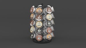 3D Coffee Pod Carousel model