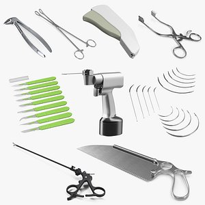 3D Surgical Medical Instruments Collection 6 model
