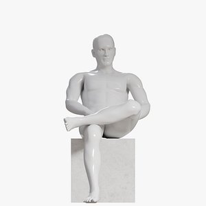 Male mannequin pose 9 PBR 3D model