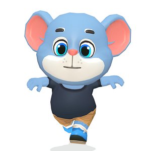 Mouse Rat Rodent Blue Animated Rigged