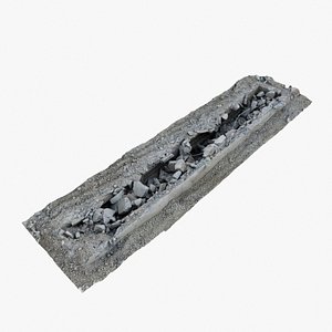 3D Gravel Rock Pit 02 - 3D photogrammetry model scan of a gravel pit model