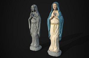 3D statue saint mary