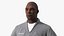 Black Worker in Industrial Uniform A-Pose