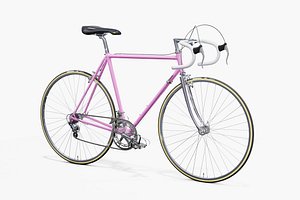 Vintage Race Bicycle - PINK 3D model