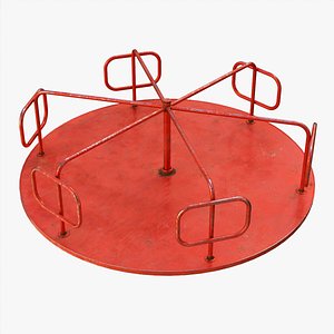 Merry-go-round carousel 08 3D model