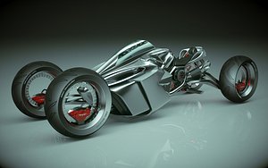 T Bike Four Wheel 07 3D model