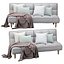 Sofa Bed Siljan Fabric Light Grey