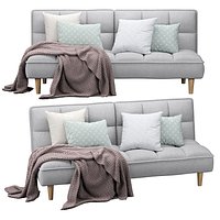 Sofa Bed Siljan Fabric Light Grey