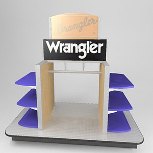 3d model department store clothes gondola