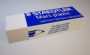 Low Poly Eraser 3D Model